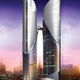 Illustration for article titled A UFO Crashed Between Two Batik-Patterned Skyscrapers